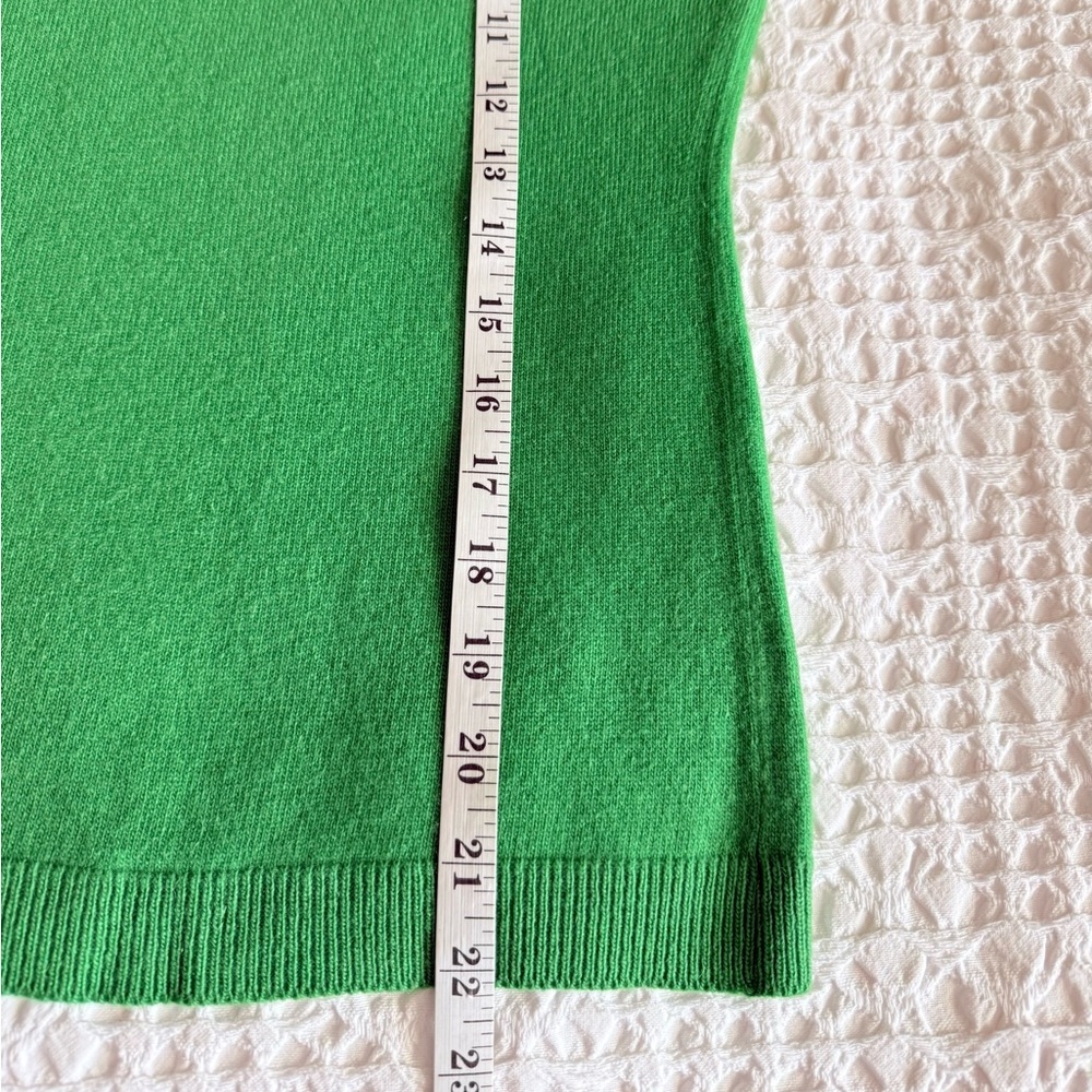 Vintage Ballantyne Cashmere Sweater Emerald Green Scotland Quiet Luxury Women S - Picture 9 of 11